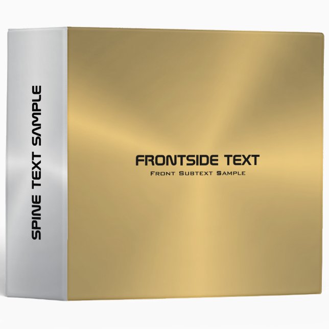 Shiny faux gold and silver metallic look binder (Front/Spine)