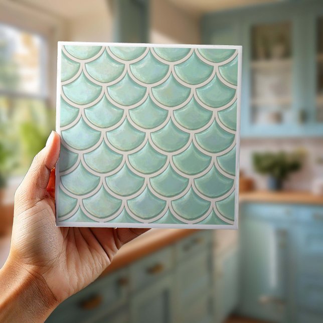 Shiny Fish Scale Pattern Mint Green ID1199 Tile (Creator Uploaded)