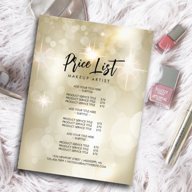 Shiny Flyer With Sparkles Sale Promotion  (#shinypricelist #zazzlemade #elegantopalpricelist #sparkle #light #bright #salepromotion #listofsale)
