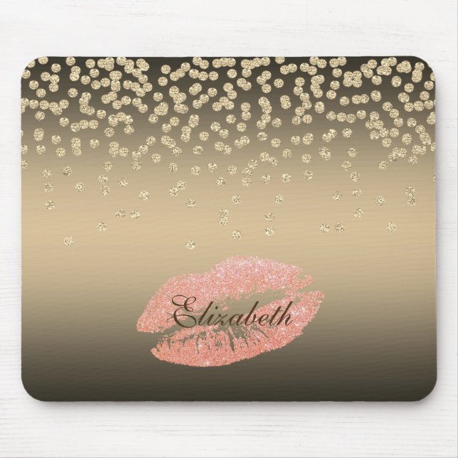 Shiny Foil Confetty Or Diamond ,Lips-Personalized Mouse Pad (Front)