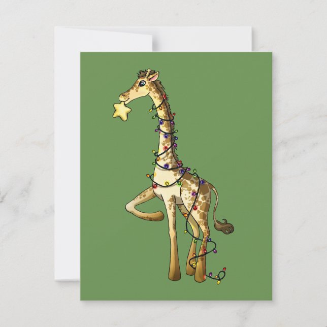 Shiny Giraffe Invitation (Front)