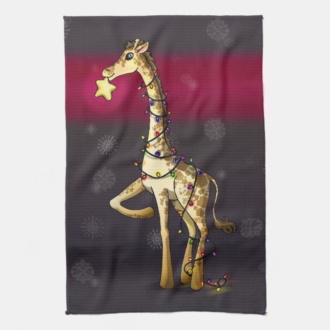 Shiny Giraffe Kitchen Towel (Vertical)