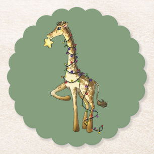 Shiny Giraffe Paper Coaster