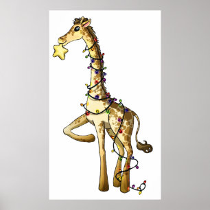 Shiny Giraffe Poster