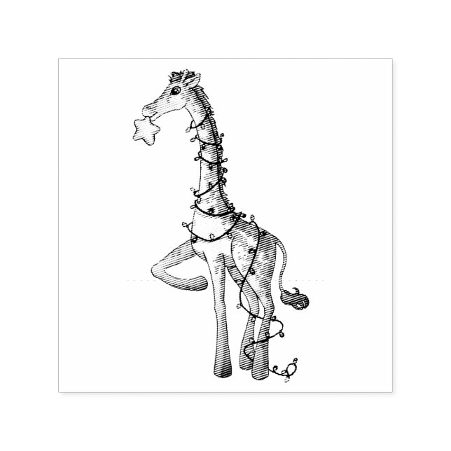 Shiny Giraffe Self-inking Stamp (Design)
