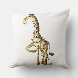 Shiny Giraffe Throw Pillow