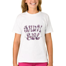 Shiny Girl Chrome Typography T-Shirt