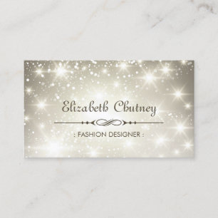Shiny Glitter and Sparkling Bokeh Business Card