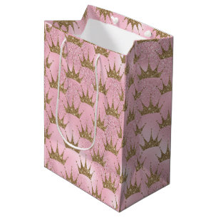 Shiny Glittering Crown Medium Gift Bag