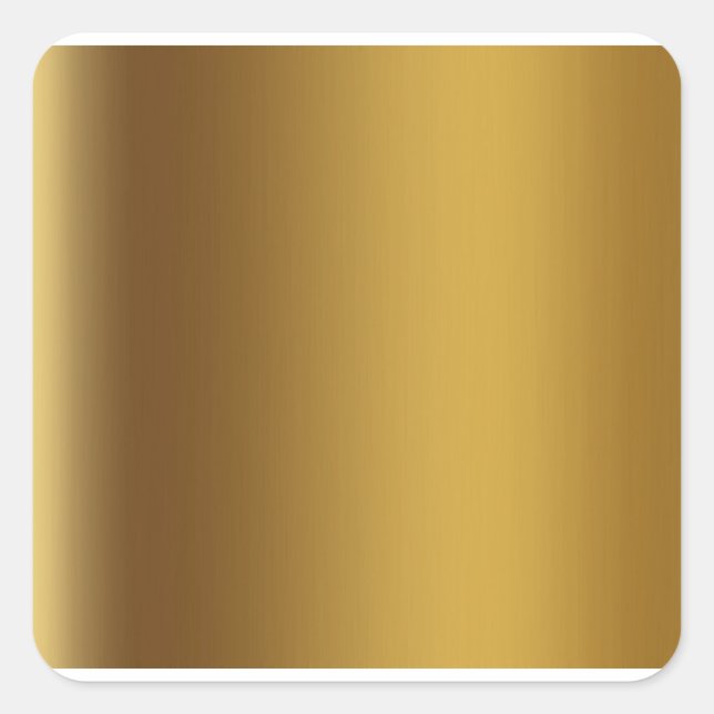 Shiny gold background square sticker (Front)