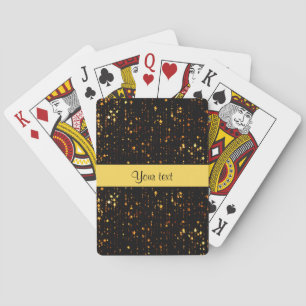 Shiny Gold Christmas Stars Playing Cards