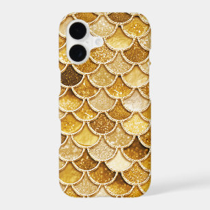 Shiny Gold Glitter Mermaid Scales Phone Case