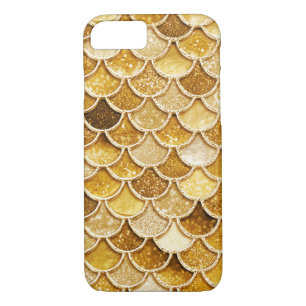 Shiny Gold Glitter Mermaid Scales Phone Case