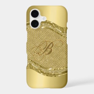 Shiny Gold Metallic Look With Diamonds Pattern