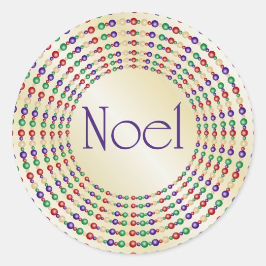 Shiny Gold Noel Stickers