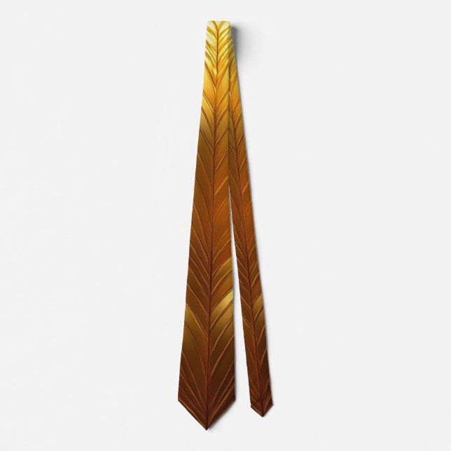 Shiny Gold Pattern  Tie (Front)