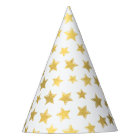 Shiny Gold Stars 2 Party Hat