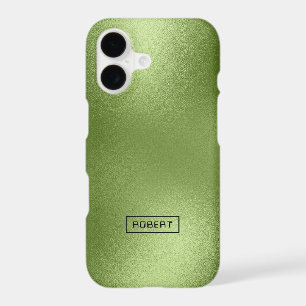 Shiny Green Abstract Modern Background Monogram