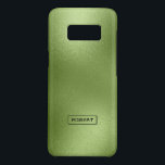 Shiny Green Abstract Modern Background Monogram Case-Mate Samsung Galaxy S8 Case<br><div class="desc">Elegant modern shiny abstract green background customizable monogram.</div>