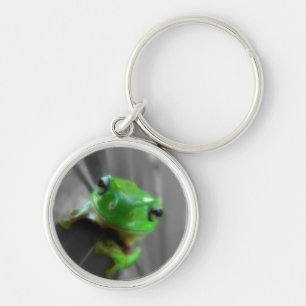 Shiny Green Frog Keychain