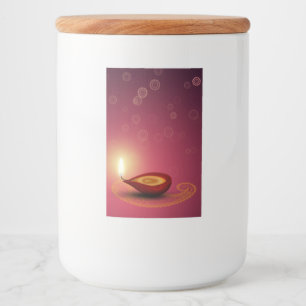 Shiny Happy Diwali Diya - Étiquette de contenants 