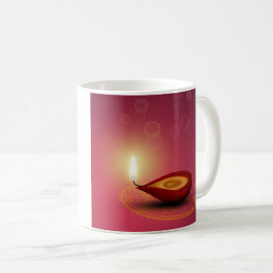 Shiny Happy Diwali Diya - Tasse