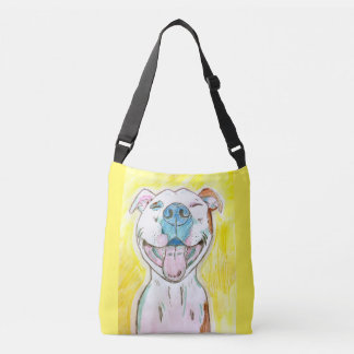 Shiny Happy Pit Bull- Sunny Yellow Tote