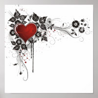 Shiny Heart, Leaves & Flowers - Original