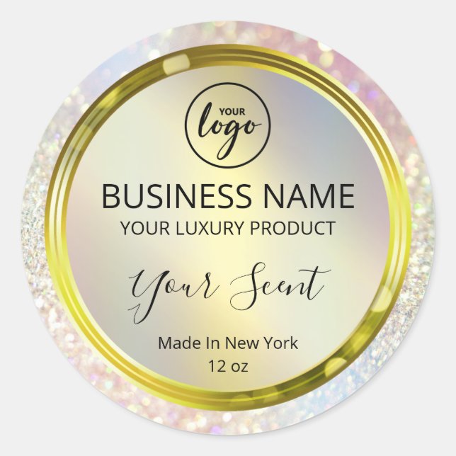 Shiny Holographic Sparkles Product Labels (Front)