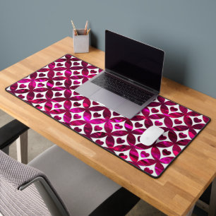 SHINY HOT PINK VALENTINE LOVE HEARTS DESK MAT