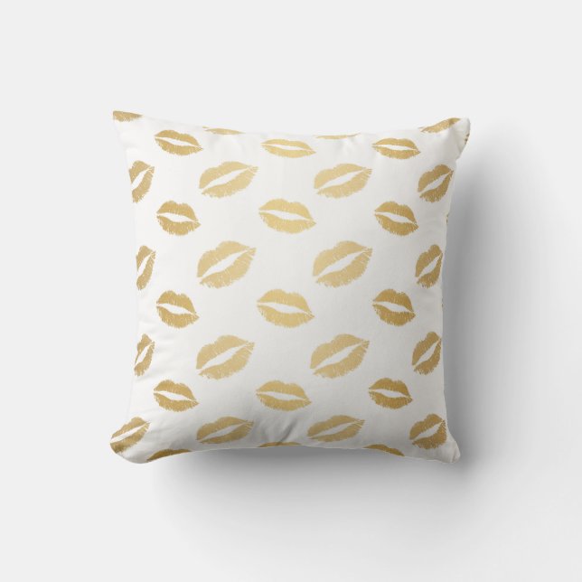 Shiny Kisses Throw Pillow (Front)