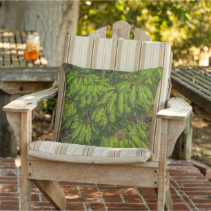 Shiny Leaves in Sunlight Outdoor Pillow