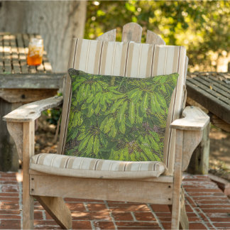 Shiny Leaves in Sunlight Outdoor Pillow