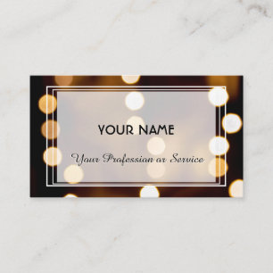 Shiny lights abstract golden sparkles design busin business card