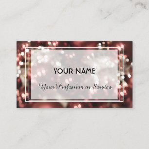 Shiny lights abstract rose Christmas balls Busines Business Card