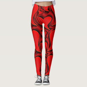 shiny, love, heart, red, valentine, romantic, roma leggings
