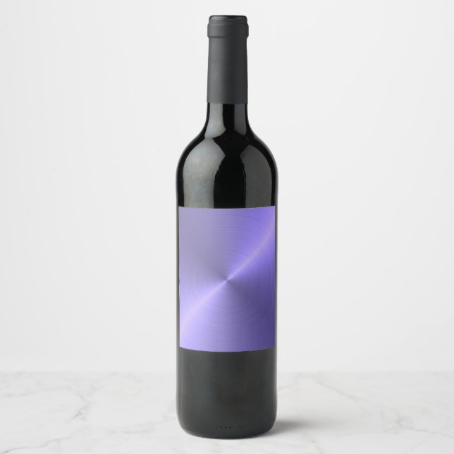 Shiny Metallic Background - Purple Wine Label (Front)