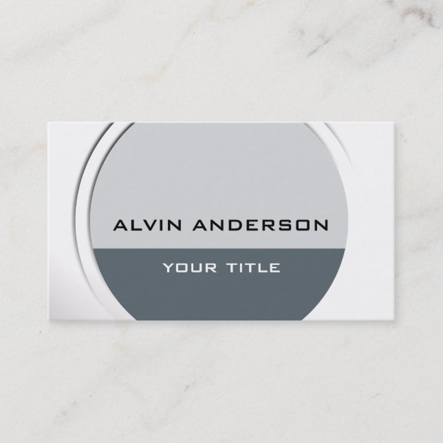 Shiny Metallic Customizable any Text and Colour Business Card (Front)