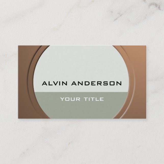 Shiny Metallic Customizable any Text and Colour Business Card (Front)