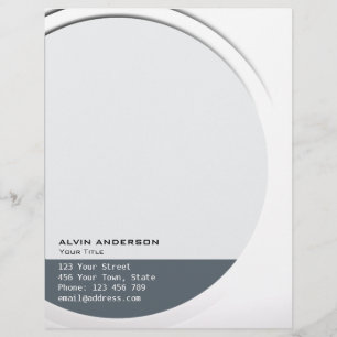 Shiny Metallic Customizable any Text and Colour Letterhead