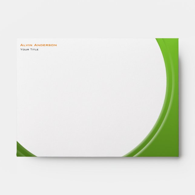 Shiny Metallic Customizable any Text Envelope (Front)