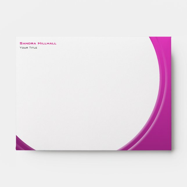 Shiny Metallic Customizable any Text Envelope (Front)