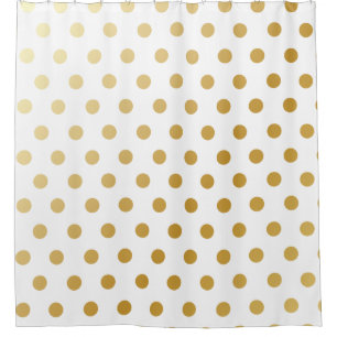 Shiny Metallic Gold Polka Dots Pattern