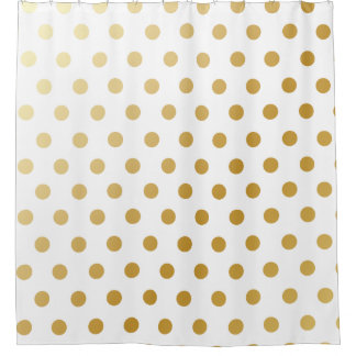 Shiny Metallic Gold Polka Dots Pattern
