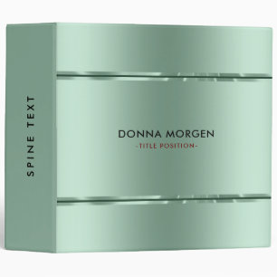 Shiny metallic Light-green & Black Stripes Binder