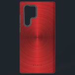 Shiny Metallic Red Texture Stainless Steel Look Samsung Galaxy Case<br><div class="desc">Image of a shiny metallic red texture,  stainless steel look. Minimalistic,  and simple design with a customizable monogram.</div>
