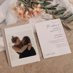 Shiny Minimal Typography & Romantic Photo Wedding 