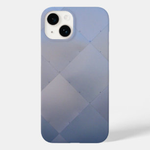 Shiny Modern Chequered Metal Blue Case-Mate iPhone 14 Case