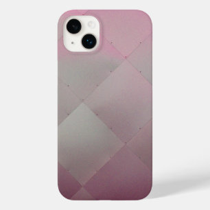 Shiny Modern Chequered Metal Pink Case-Mate iPhone 14 Plus Case