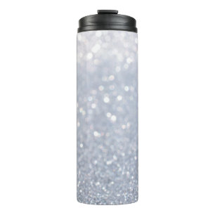shiny of silver glitter abstract background thermal tumbler